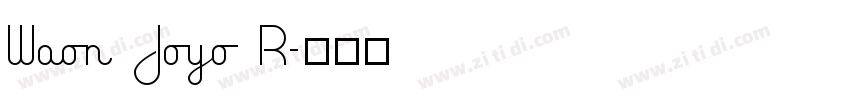 Waon Joyo R字体转换